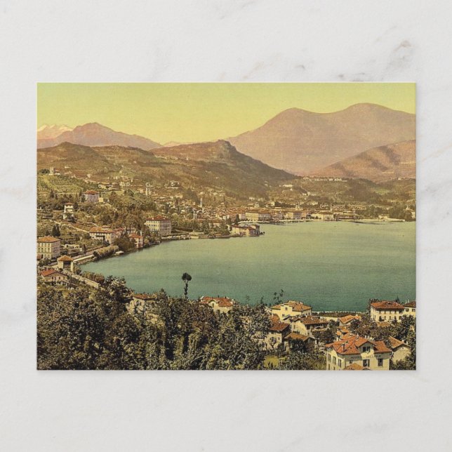 Lugano, from San Salvatore, Tessin, Switzerland vi Postcard (Front)