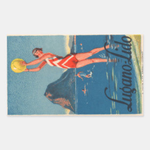 Lugano Lido Rectangular Sticker
