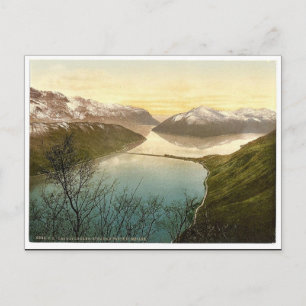 Lugano, road and bridge to Melide, Tessin, Switzer Postcard