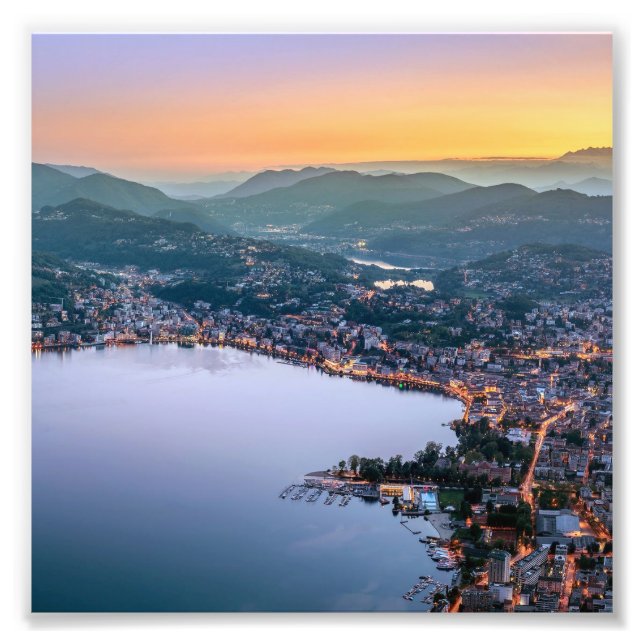 Lugano Switzerland Photo Print (Front)