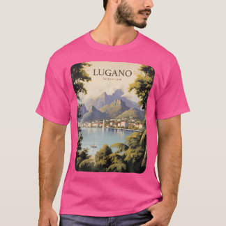 Lugano Vintage Switzerland Tee Alps Hiking Ticin