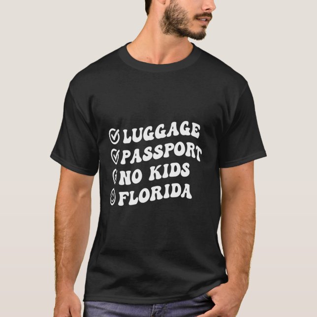 Luge Passport No Florida Trip Wavy T-Shirt (Front)