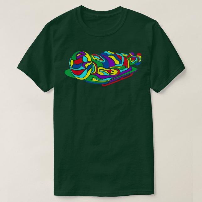 Luge Skeleton Bobsleigh Sleighing Winter Sport Lug T-Shirt (Design Front)