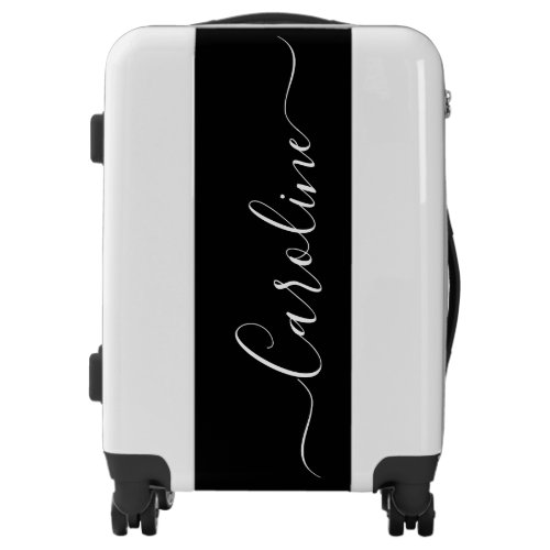 Luggage _ Black and White Minimalist Monogram