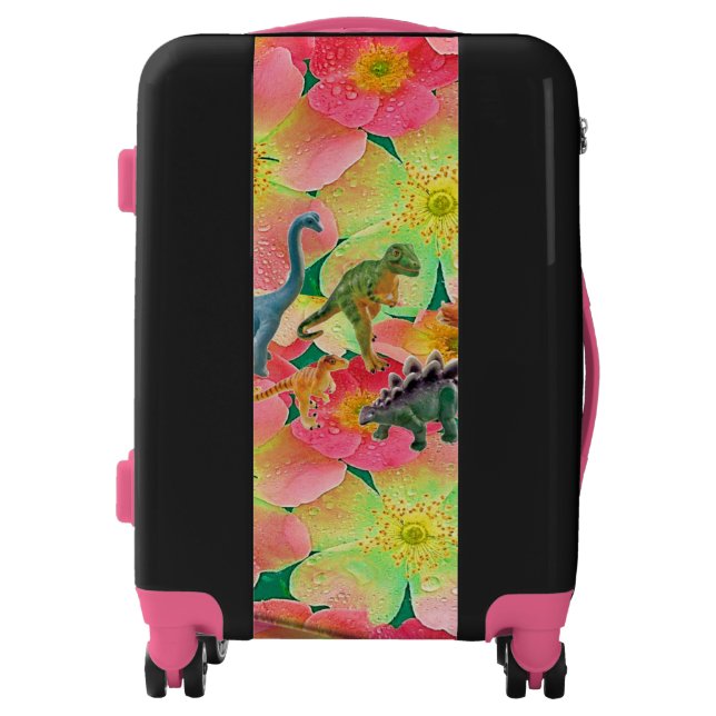 Luggage Dinosaur Floral (Front)