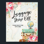 Luggage drop Off Sign Travel shower Miss to Mrs<br><div class="desc">♥ A nice way to welcome your guests to your bridal shower! Miss to Mrs theme.</div>