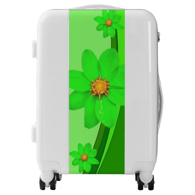 Luggage Floral Green (Front)