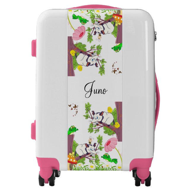 Luggage Frog Possum Floral (Front)
