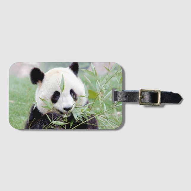 Luggage giant panda 2 . luggage tag (Front Horizontal)