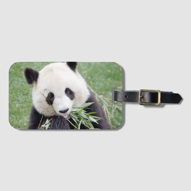 Luggage giant panda 3 . luggage tag (Front Horizontal)