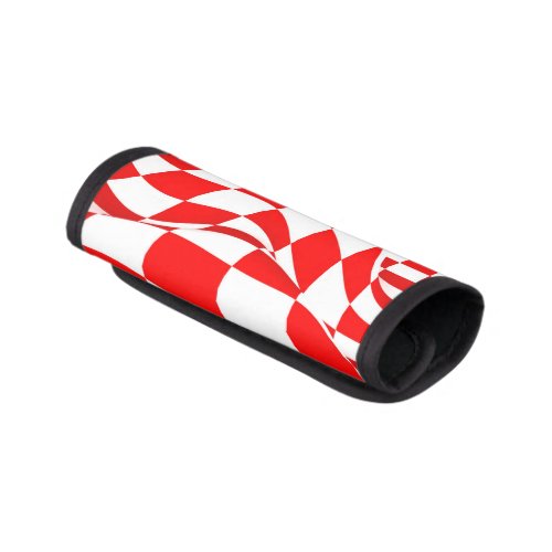 Luggage Handle Wrap _ Modified Red Checkered Flag