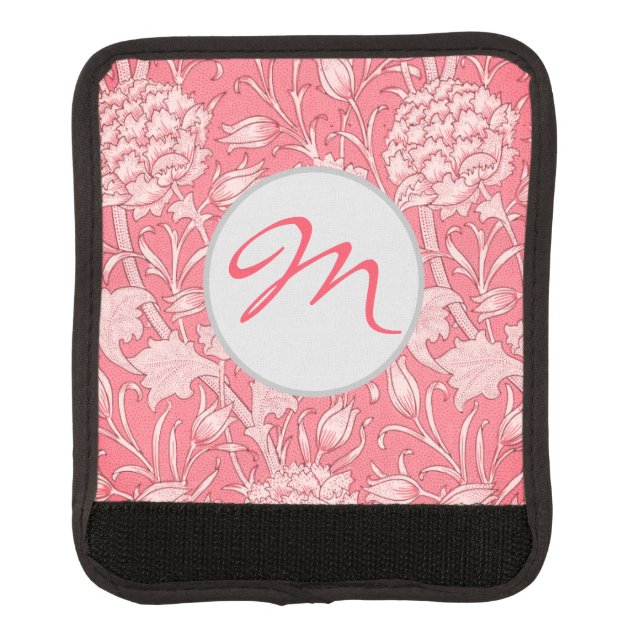 Luggage Handle Wrap WILLIAM MORRIS PATTERN PINK (Front)