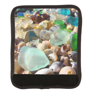 Luggage Handle Wraps Blue Green Seaglass Beach