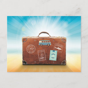 Luggage...packed and ready to go postcard