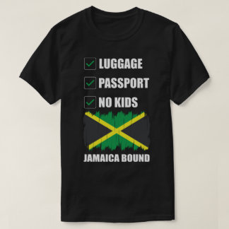 Luggage Passport No Kids Jamaica Bound Couple Trip T-Shirt
