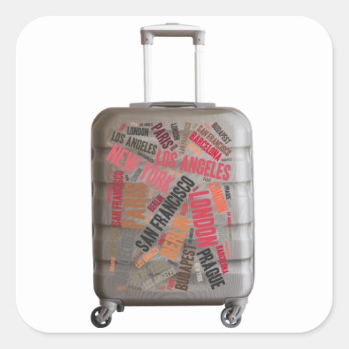 Luggage Square Sticker