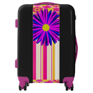 Luggage Stripe Floral Purple