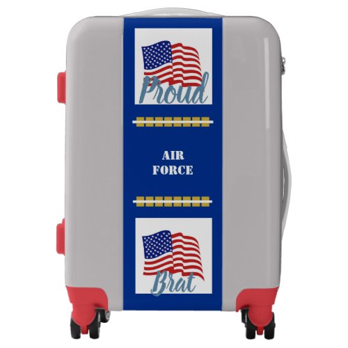 Luggage Suitcase Proud Airforce Brat