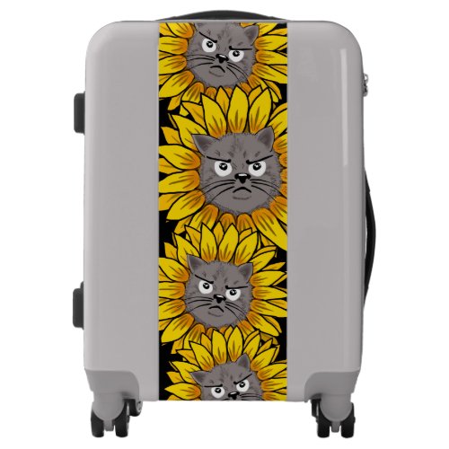 Luggage Suitcase Sunflower Cat