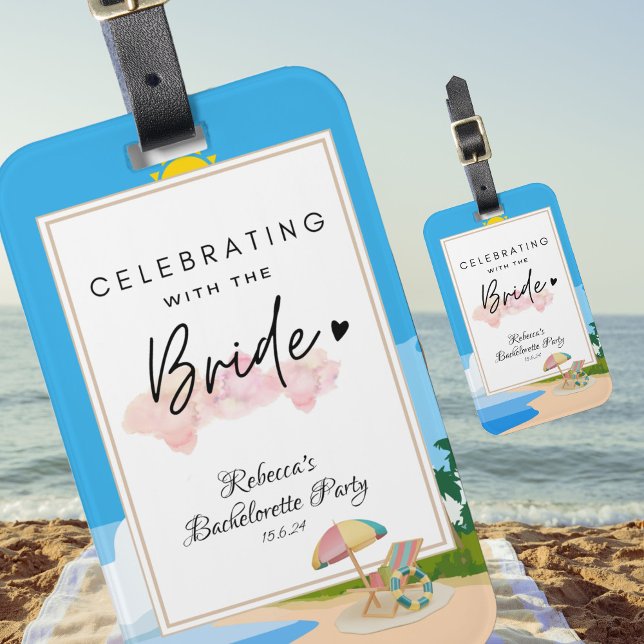 Luggage tag ‘Beach Bachelorette’ personalized  (Creator Uploaded)
