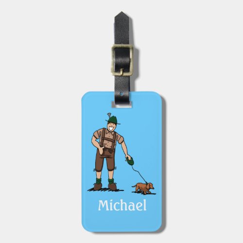 Luggage Tag BEER FESTIVAL Bavarian Dachshund Dog