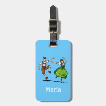 Luggage Tag Beer Festival Dancing Couple by frankramspott at Zazzle