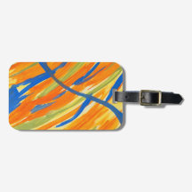 Luggage Tag-Bold colorful Abstract Art print 