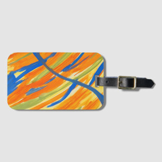Luggage Tag-Bold colorful Abstract Art print  Tag