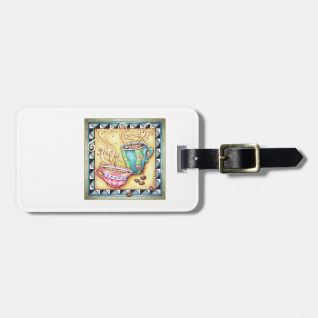 LUGGAGE TAG - COOL BEANS! COFFEE ART (Front Horizontal)