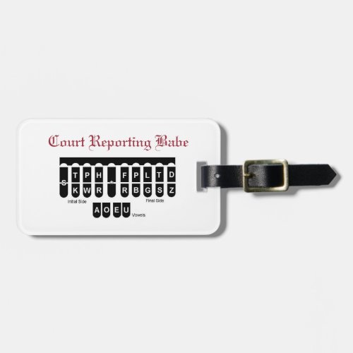 Luggage Tag _ Court Reporting Babe Luggage Tag