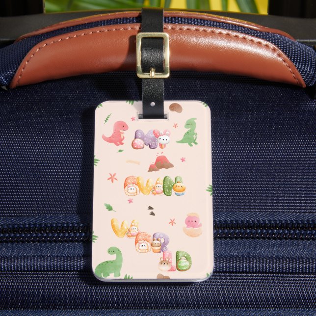 Luggage Tag | Cute Dinosaur World (Front Insitu 2)