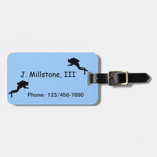 Luggage Tag - Divers (Front Horizontal)