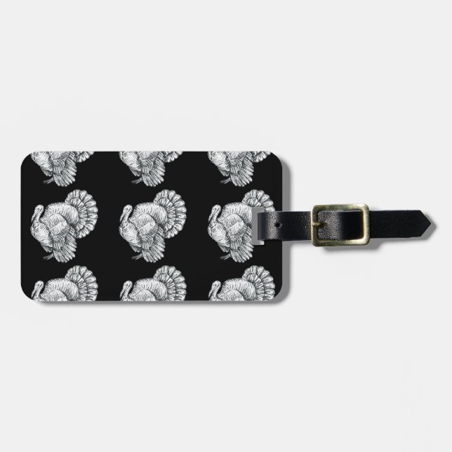Luggage Tag, Farm Animals Collection, Turkey Tag (Front Horizontal)