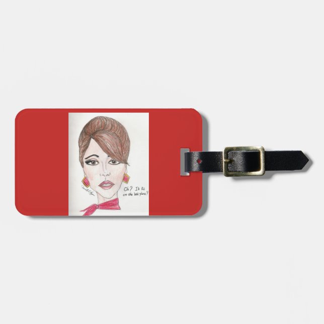 Luggage tag. Flight attendant themed Luggage Tag (Front Horizontal)