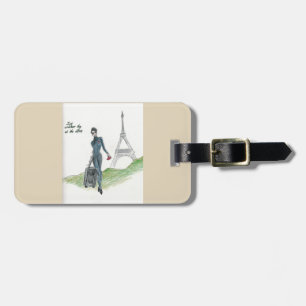 luggage tag. Flight attendant themed Luggage Tag