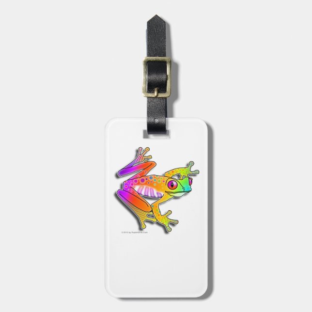 LUGGAGE TAG - FROG POP ART (Front Vertical)