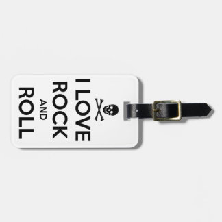 luggage tag, i love rock and roll luggage tag