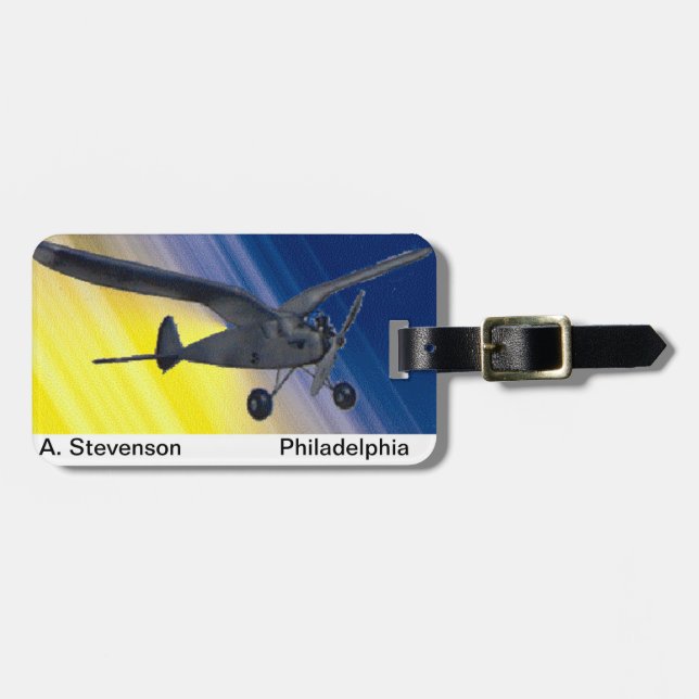 Luggage tag - model airplane (Front Horizontal)
