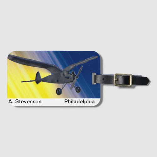 Luggage tag _ model airplane