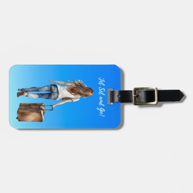 Luggage Tag, Personalized, Girls Trip Gifts Luggage Tag (Front Horizontal)