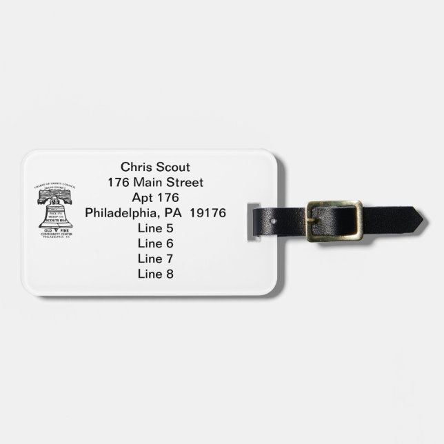 Luggage Tag - Style A (Personalized) (Front Horizontal)