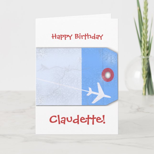 Luggage Tag Style Card (Front)