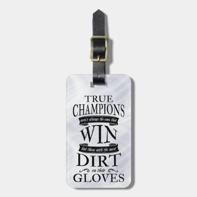 Luggage Tag Template Soccer Goalie Quote (Front Vertical)