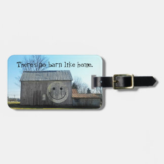 Luggage Tag Vintage Americana Face Barn