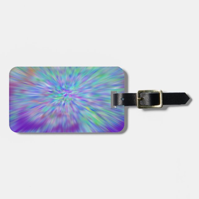 Luggage Tag w/ leather strap (Front Horizontal)