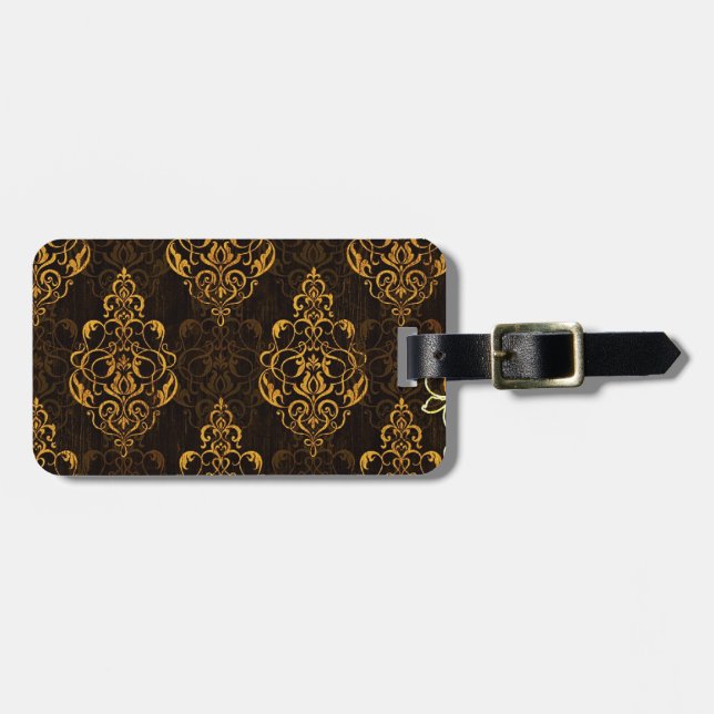 Luggage Tag w/ leather strap (Front Horizontal)