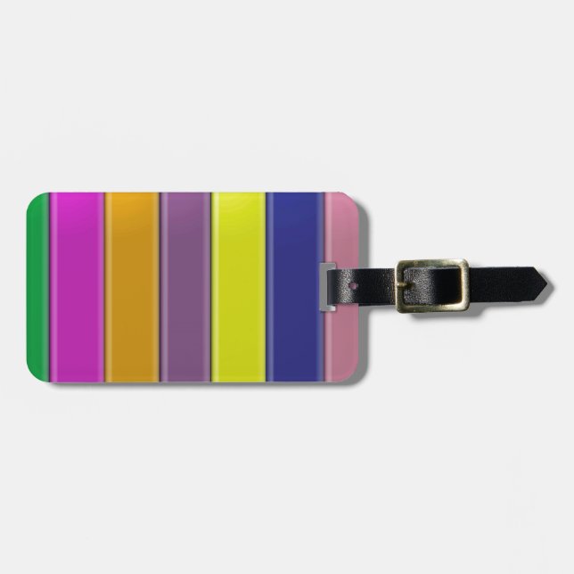 Luggage Tag w/ leather strap (Front Horizontal)