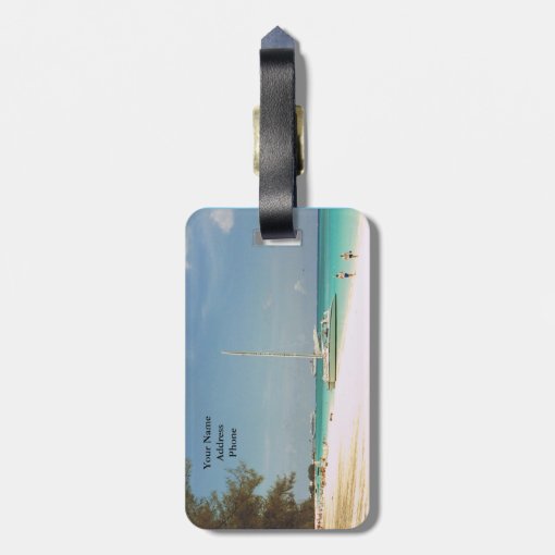 Luggage Tag With Beach Scene | Zazzle