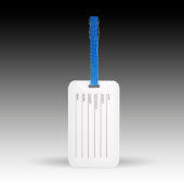 Luggage Tag With Blue Nylon Strap (Back)