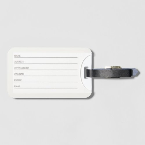 Luggage Tag with Business Card Slot